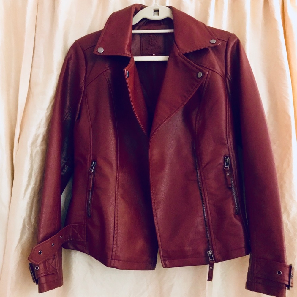 🆕LISTING! New Max Studio Faux Leather Moto Jacket